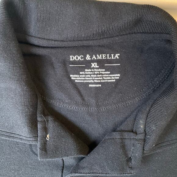 Doc & Amelia Men Polo Shirt Size XL Black ShortSleeve Estes - Picture 6 of 7